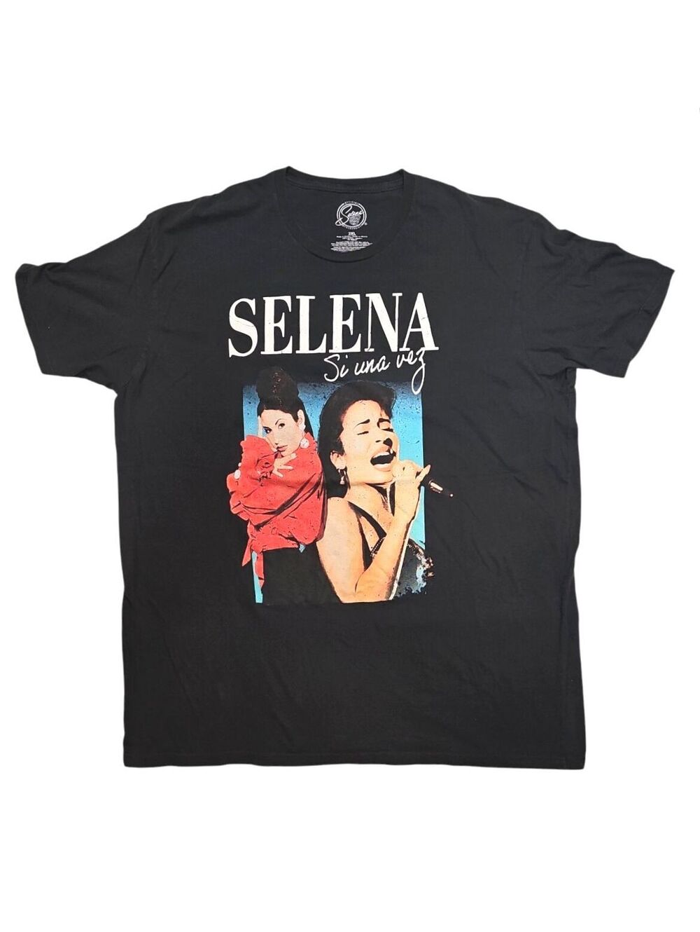 Selena “Si Una Vez” Official T‑Shirt Men’s 3XL Black – Preloved Wear & Tear